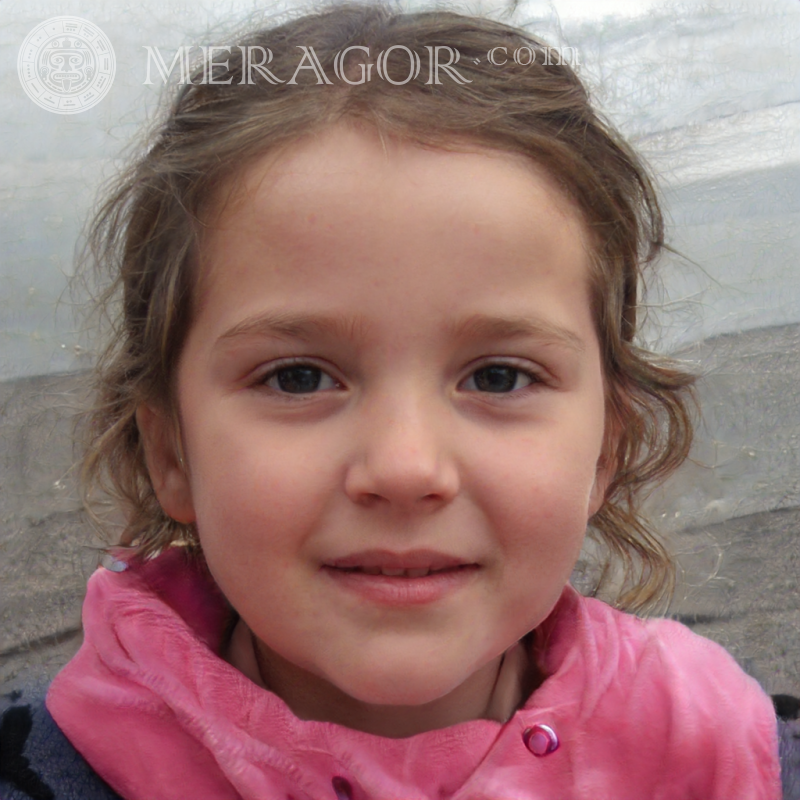 Photo of a girl in the mountains in autumn Faces of small girls Europeans Russians Small girls