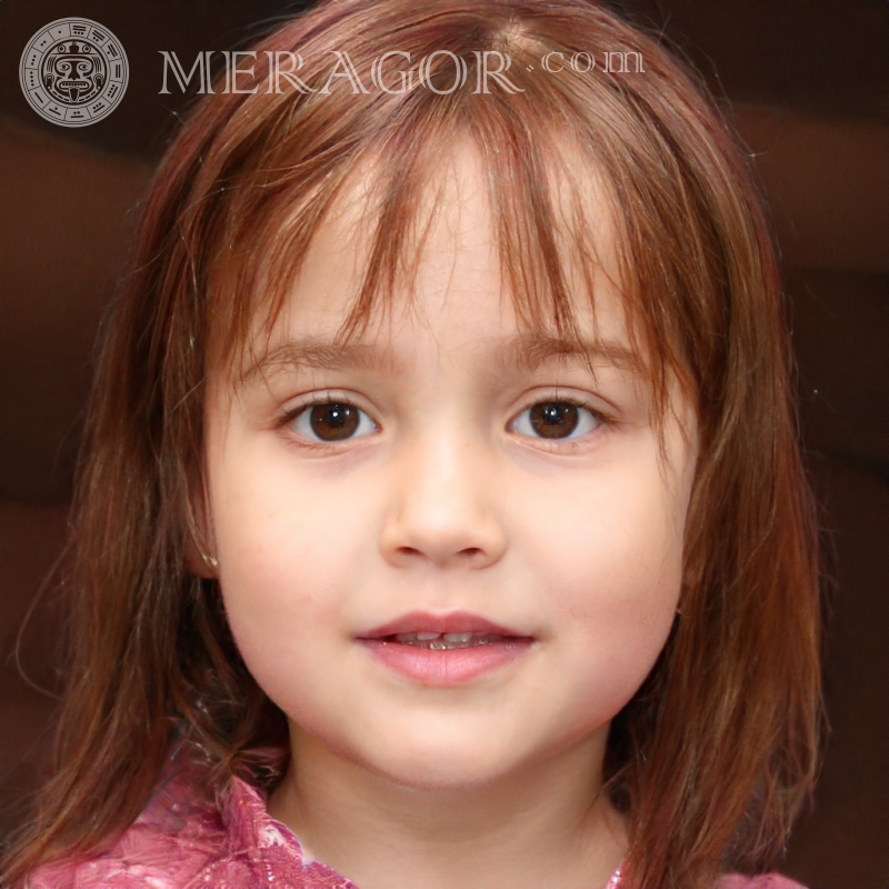 Portrait eines kleinen Mädchens auf dem Avatar für das Forum Gesichter von kleinen Mädchen Europäer Russen Maedchen