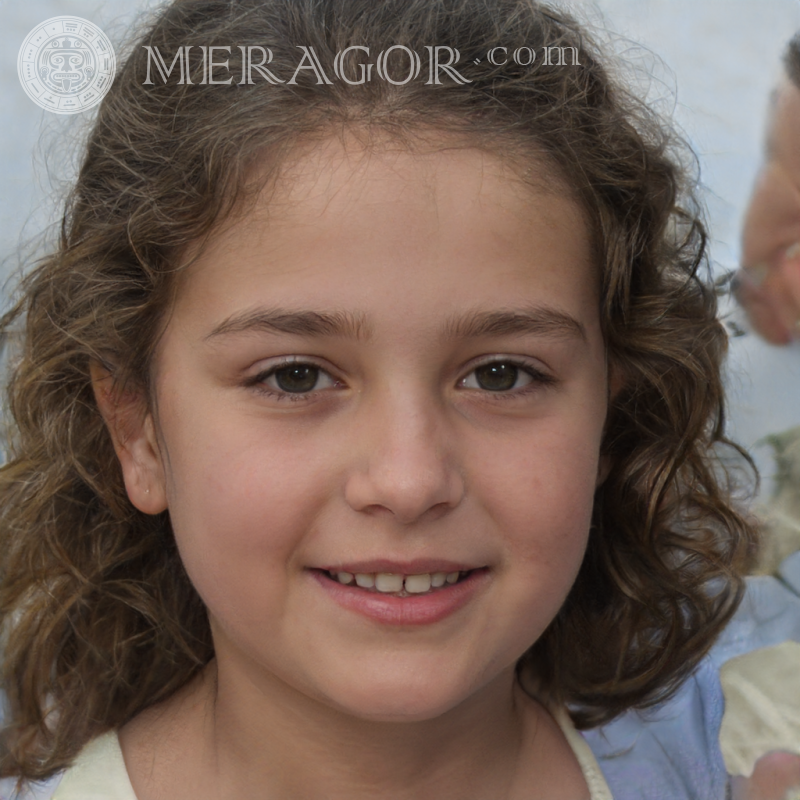 Retrato de uma menina no avatar do gerador de pessoas Rostos de meninas Europeus Russos Meninas