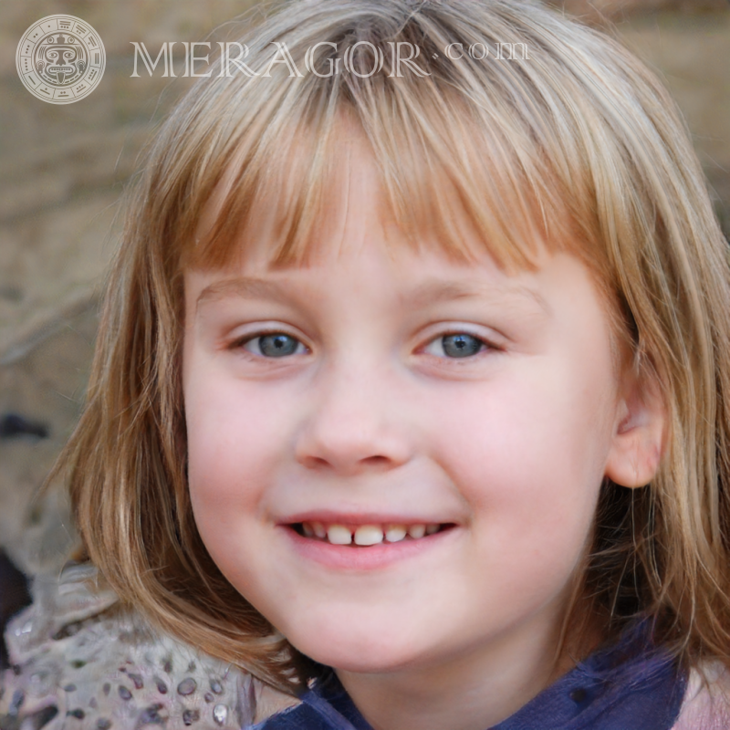 Portrait une fille sur le générateur de visage avatar Visages de petites filles Européens Russes Petites filles