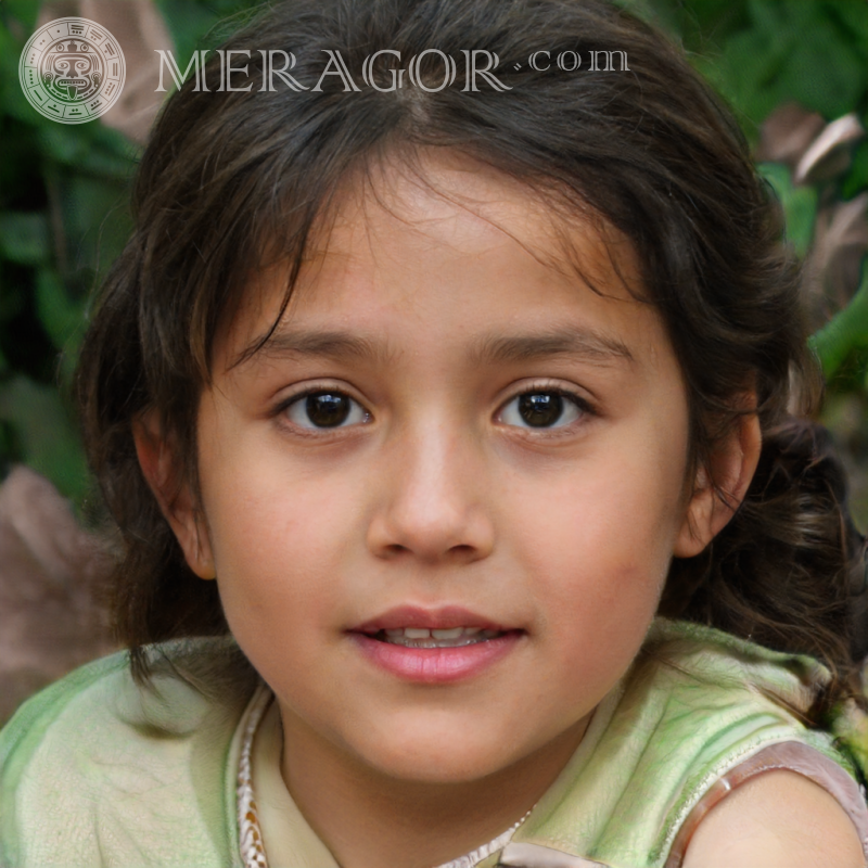 Photo de filles arabes Visages de petites filles Européens Russes Petites filles
