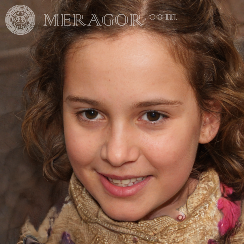 Foto des Mädchens auf dem Profilbild dunkle Haare Gesichter von kleinen Mädchen Europäer Russen Maedchen