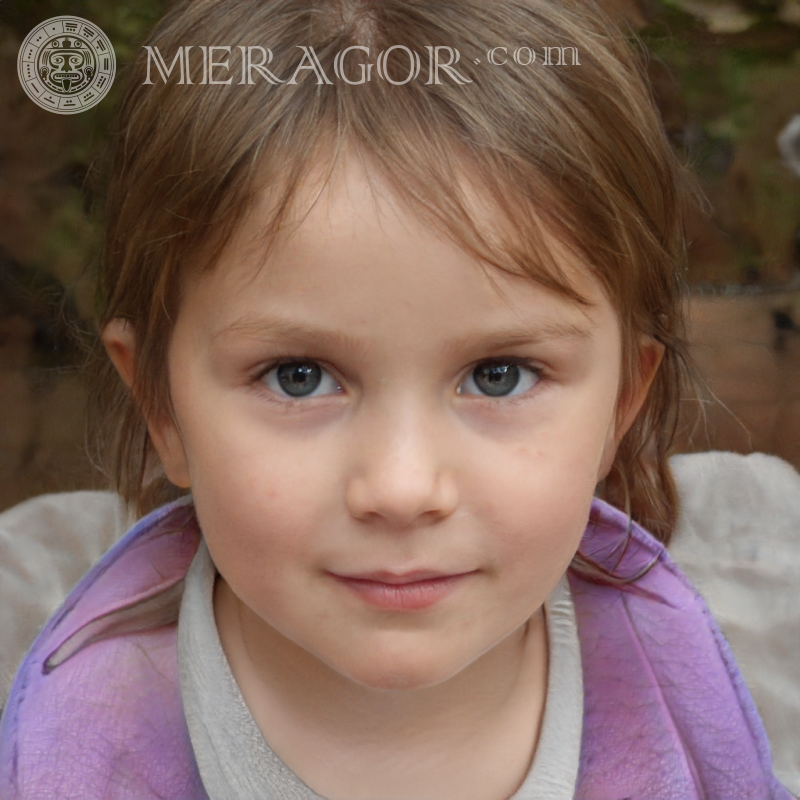 Foto de una niña sencilla para foto de perfil Rostros de niñas pequeñas Europeos Rusos Niñas