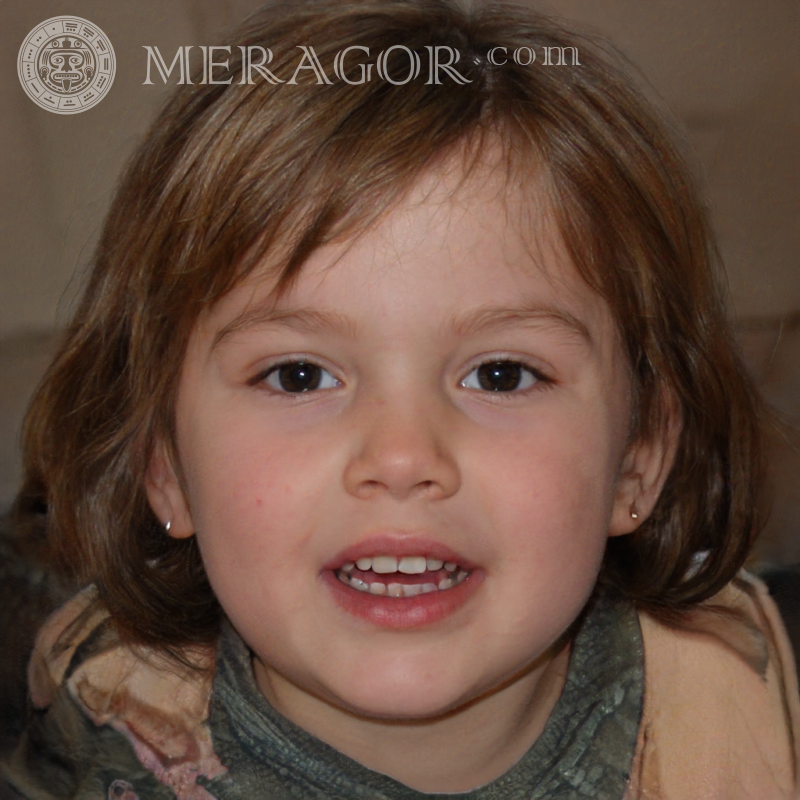Foto eines kleinen Mädchens auf dem Profilbild eines zufälligen Bildes Gesichter von kleinen Mädchen Europäer Russen Maedchen