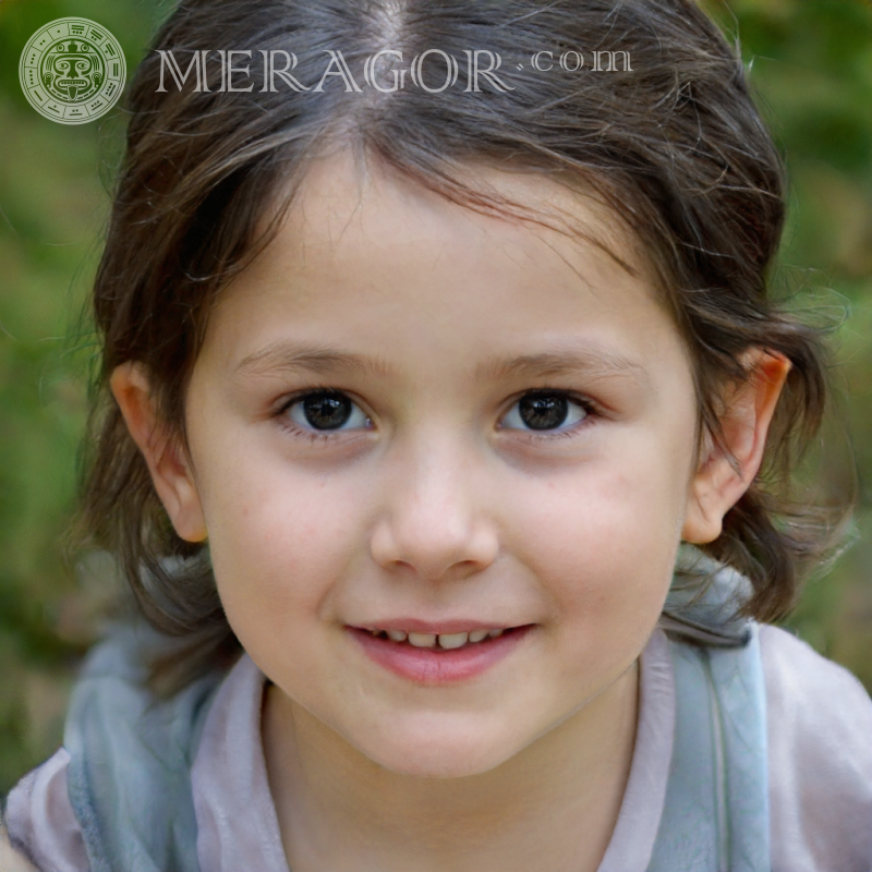 Photo of a little siberian girl Faces of small girls Europeans Russians Small girls