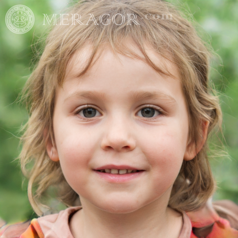 Photo of little girls face per page Faces of small girls Europeans Russians Small girls