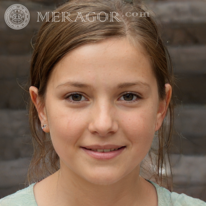 Foto de una niña en una descarga de avatar Rostros de niñas pequeñas Europeos Rusos Niñas