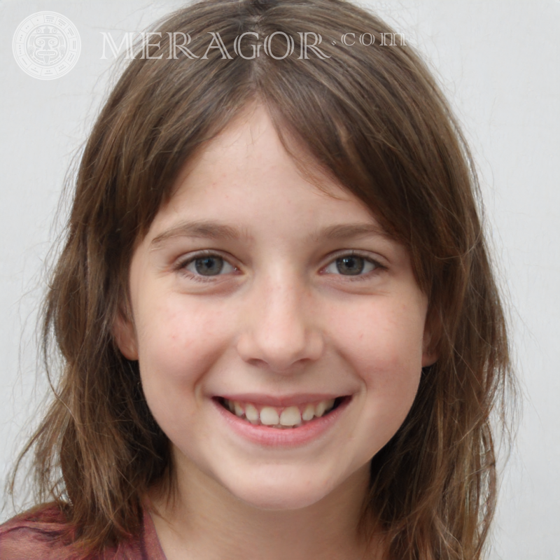 Los mejores avatares para chicas | 2 Rostros de niñas pequeñas Europeos Rusos Niñas