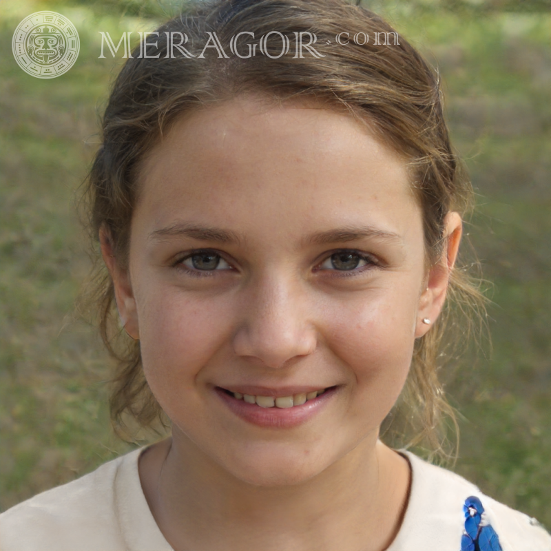 Mädchengesichter auf dem Avatar sind wunderschön Gesichter von kleinen Mädchen Europäer Russen Maedchen