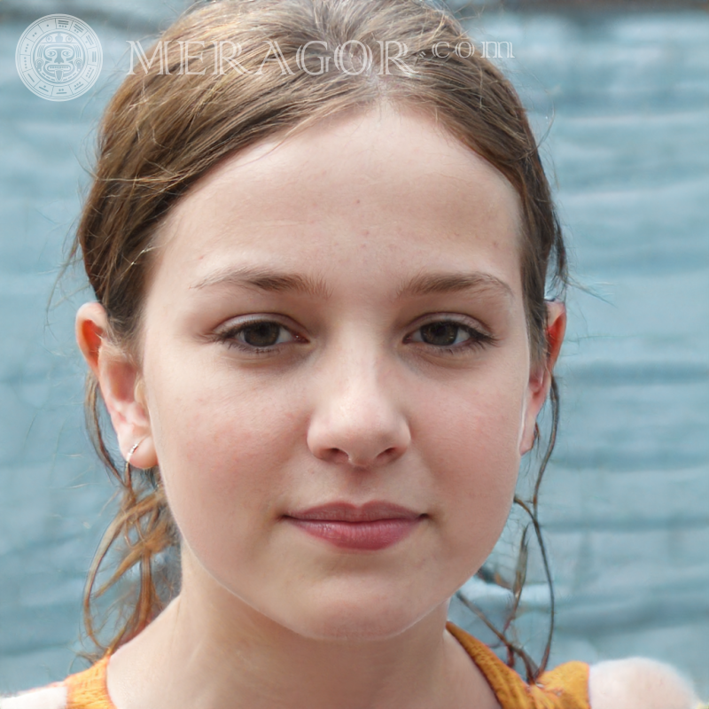 Photo of a girl in the pool Faces of small girls Europeans Russians Small girls