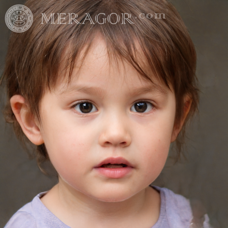 Download face of a smart little girl Faces of small girls Europeans Russians Small girls