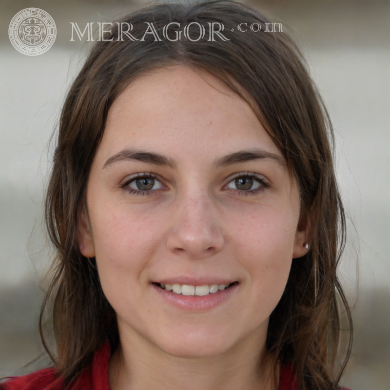 Caras de chicas lindas en avatar Rostros de niñas pequeñas Europeos Rusos Niñas