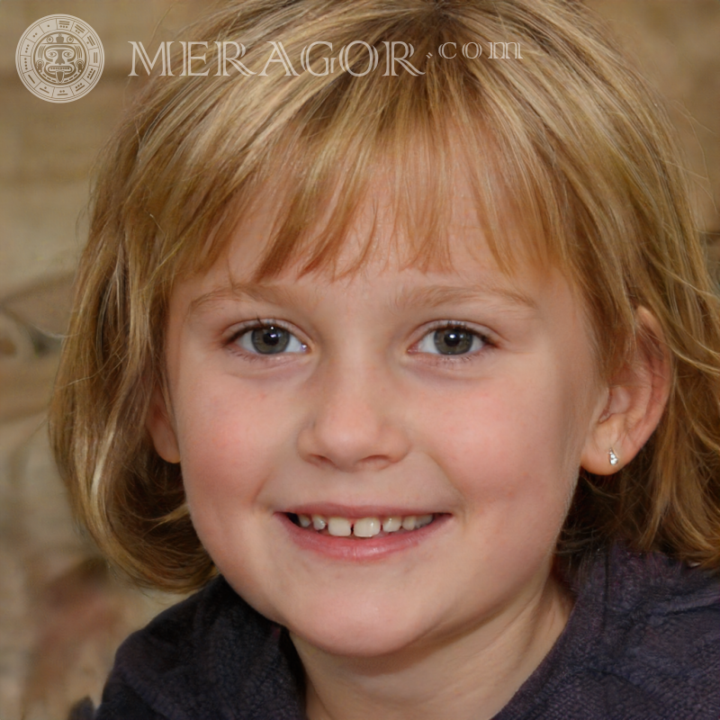 Foto de niños pequeños para foto de perfil. | 0 Rostros de niñas pequeñas Europeos Rusos Niñas