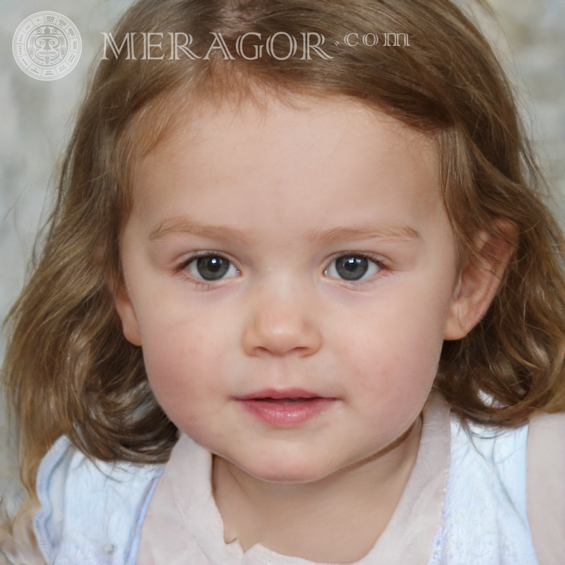 Foto de niñas para foto de perfil. Rostros de niñas pequeñas Europeos Rusos Niñas