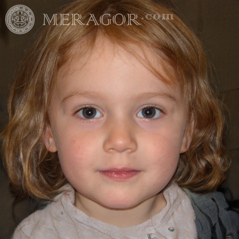 Kleine Mädchen auf schwarzem Hintergrund Gesichter von kleinen Mädchen Europäer Russen Maedchen