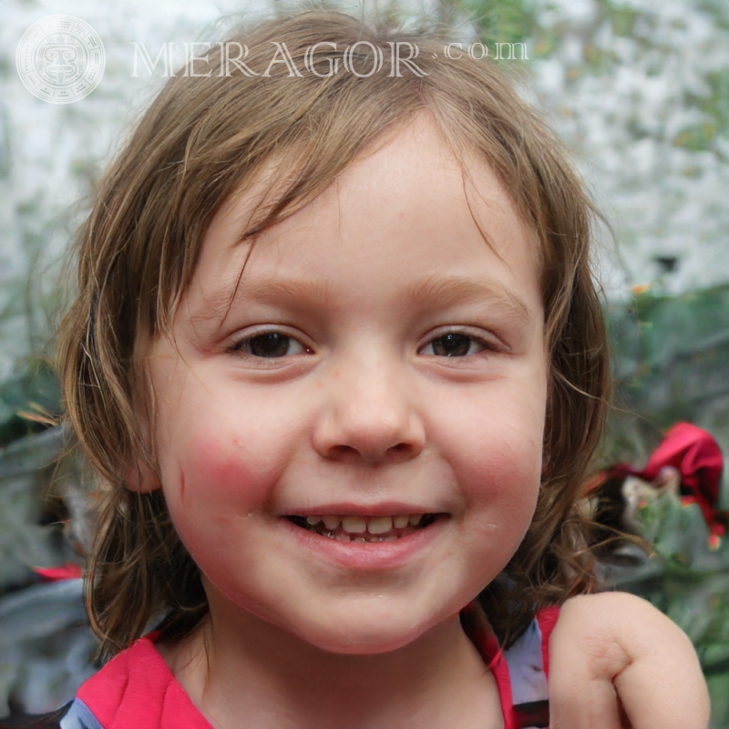 Das Gesicht des Mädchens auf dem Avatar ist zufällig Gesichter von kleinen Mädchen Europäer Russen Maedchen