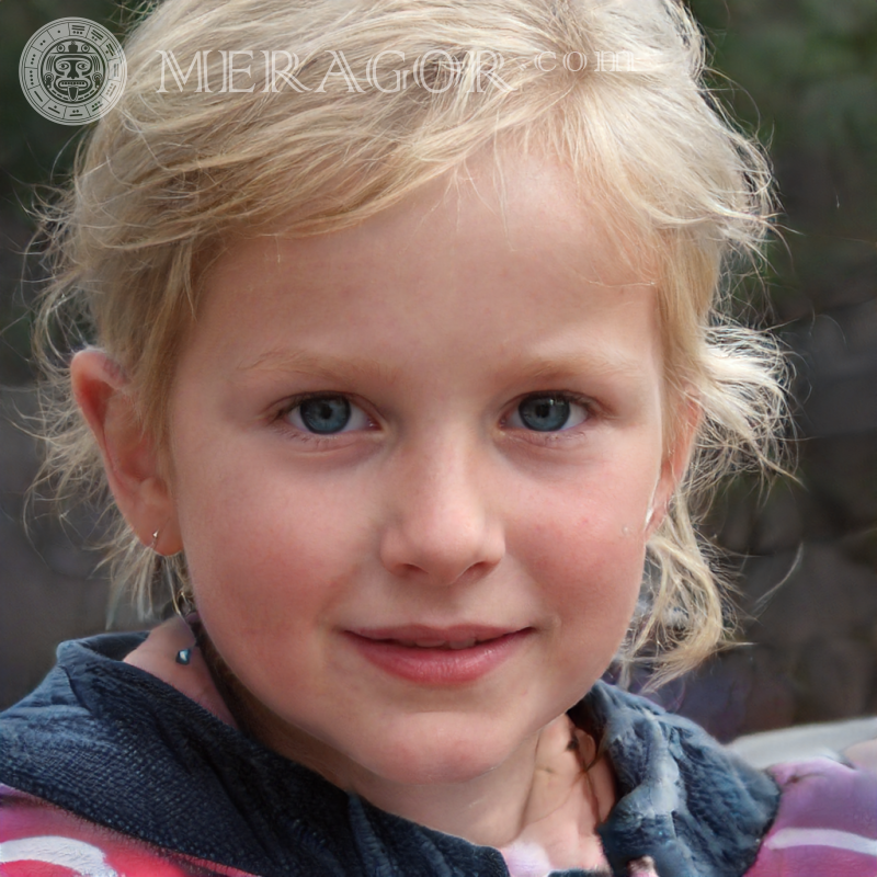 Photo de la fille sur avatar sur la page Visages de petites filles Européens Russes Petites filles