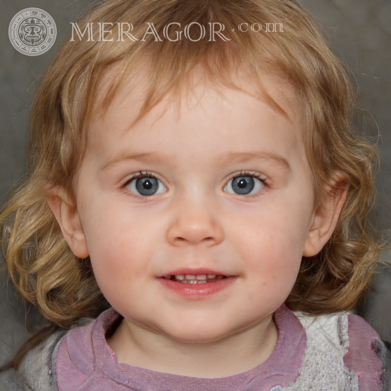 Photo une fille sur un portrait avatar Visages de petites filles Européens Russes Petites filles