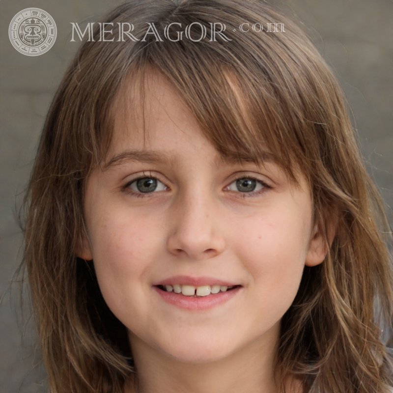 Photo une fille sur un visage avatar Visages de petites filles Européens Russes Petites filles