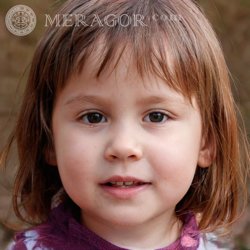 Das Gesicht des Mädchens auf dem Avatar 4 Jahre alt Gesichter von kleinen Mädchen Europäer Russen Maedchen