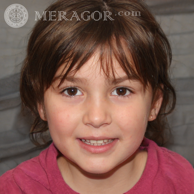 Cara de niña en avatar gratis Rostros de niñas pequeñas Europeos Rusos Niñas