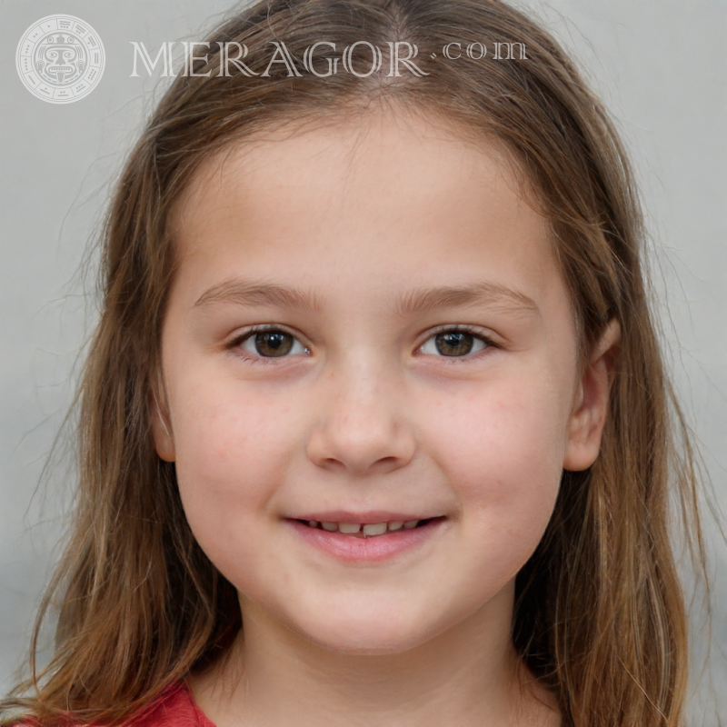 Foto des Mädchens auf dem Profilbild am Telefon Gesichter von kleinen Mädchen Europäer Russen Maedchen