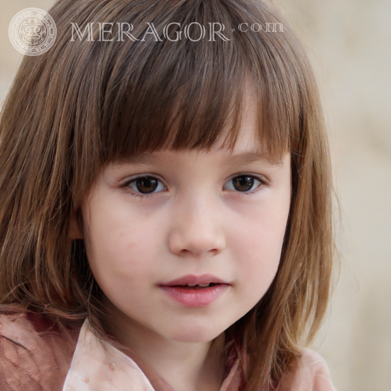 Das Gesicht des Mädchens auf dem Avatar erstellen Gesichter von kleinen Mädchen Europäer Russen Maedchen