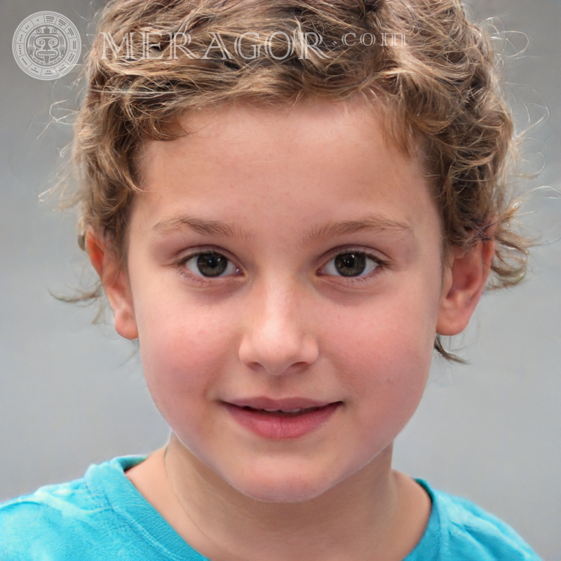 Cara de niña en la foto de perfil exclusiva Rostros de niñas pequeñas Europeos Rusos Niñas