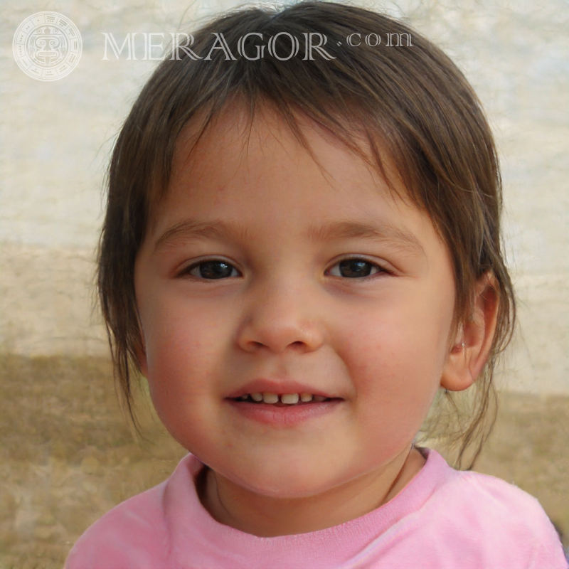 O rosto de uma menina na foto do perfil exclusivo Rostos de meninas Europeus Russos Meninas