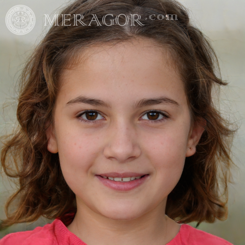 Girl's face on avatar 8 years old Faces of small girls Europeans Russians Small girls
