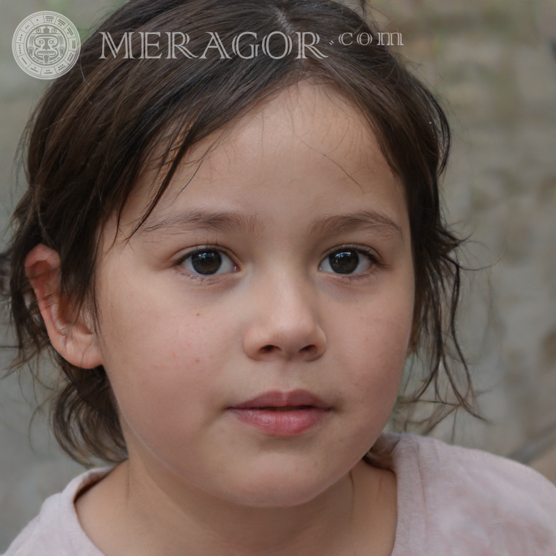 Foto eines Mädchens auf einem Avatar, wie man es erstellt Gesichter von kleinen Mädchen Europäer Russen Maedchen