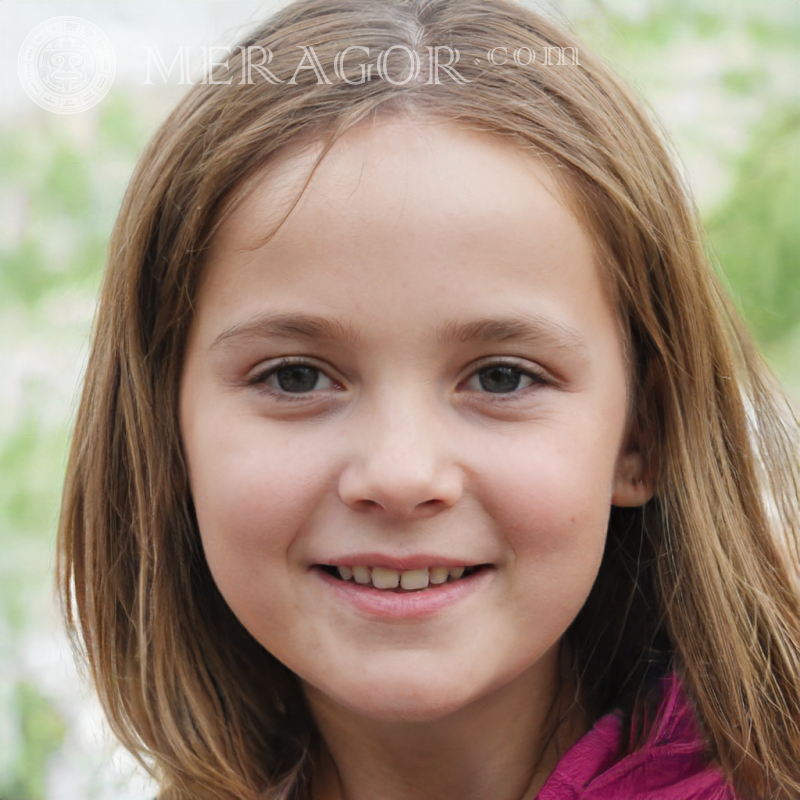 La photo de la fille sur la photo de profil est la meilleure Visages de petites filles Européens Russes Petites filles