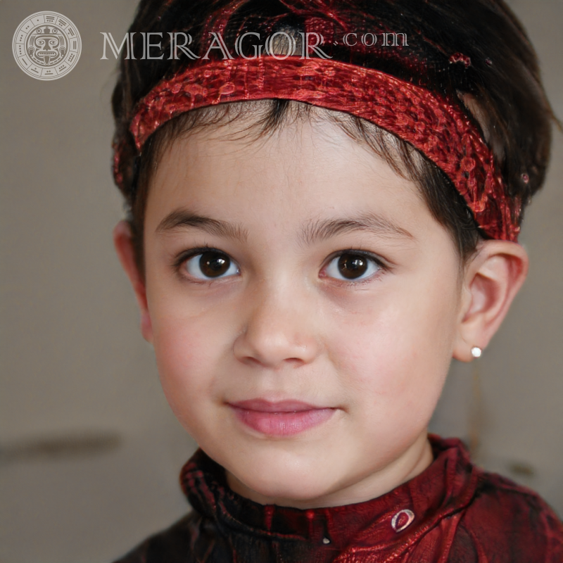 Photo une fille pour un générateur de visage avatar Visages de petites filles Européens Russes Petites filles