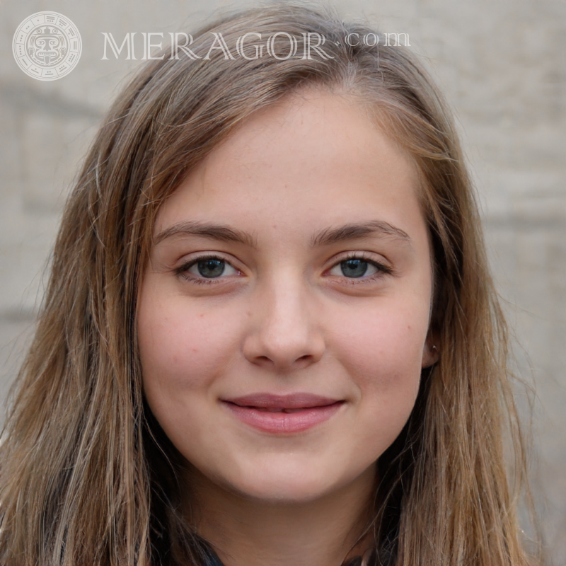 Foto de una niña en un avatar gratis Rostros de niñas pequeñas Europeos Rusos Niñas