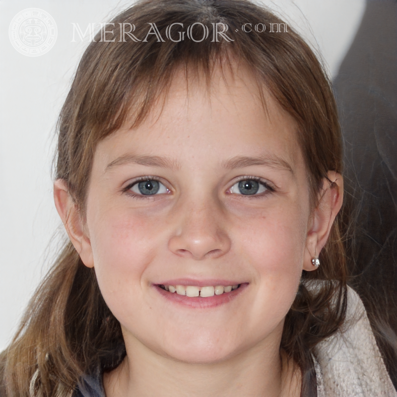 Foto des Mädchens auf dem Avatar ist gefälscht Gesichter von kleinen Mädchen Europäer Russen Maedchen