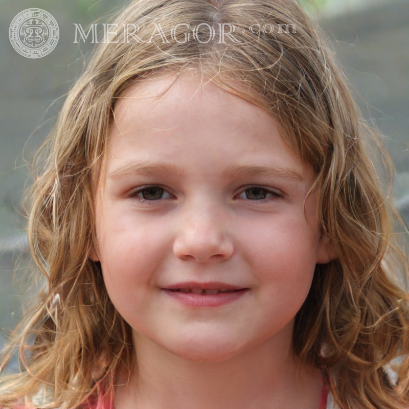 Photo une fille sur avatar un visage aléatoire Visages de petites filles Européens Russes Petites filles