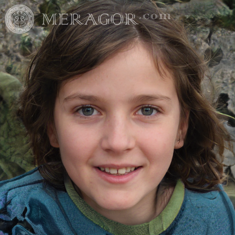 Cara de niña en el generador de caras de avatar Rostros de niñas pequeñas Europeos Rusos Niñas