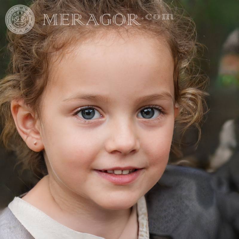 Faces of little girls 5 years old Faces of small girls Europeans Angels Small girls