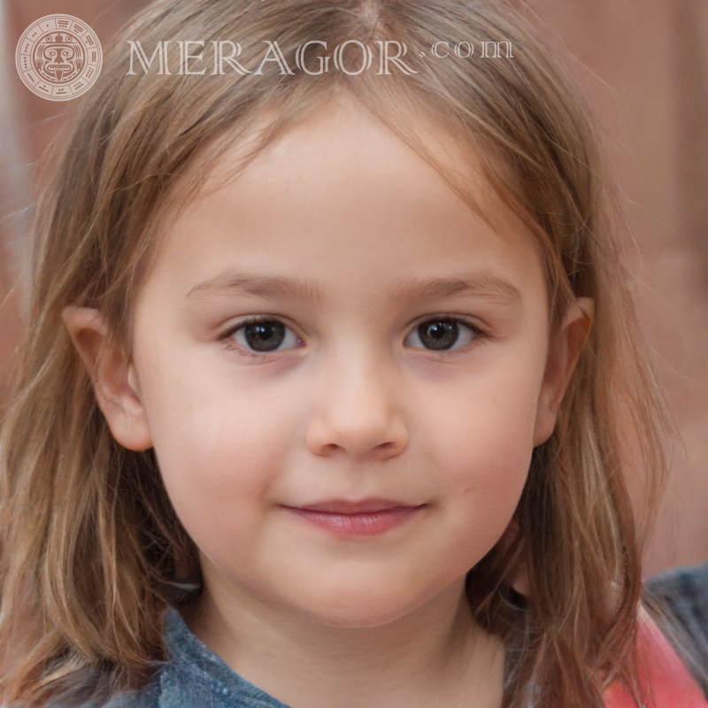 Photo of little girls 6 years old Faces of small girls Europeans Angels Small girls