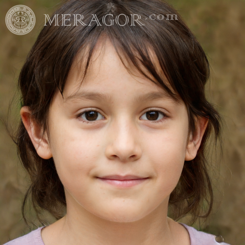 Gesicht eines turkmenischen Mädchens Gesichter von kleinen Mädchen Europäer Esprits célestes Maedchen