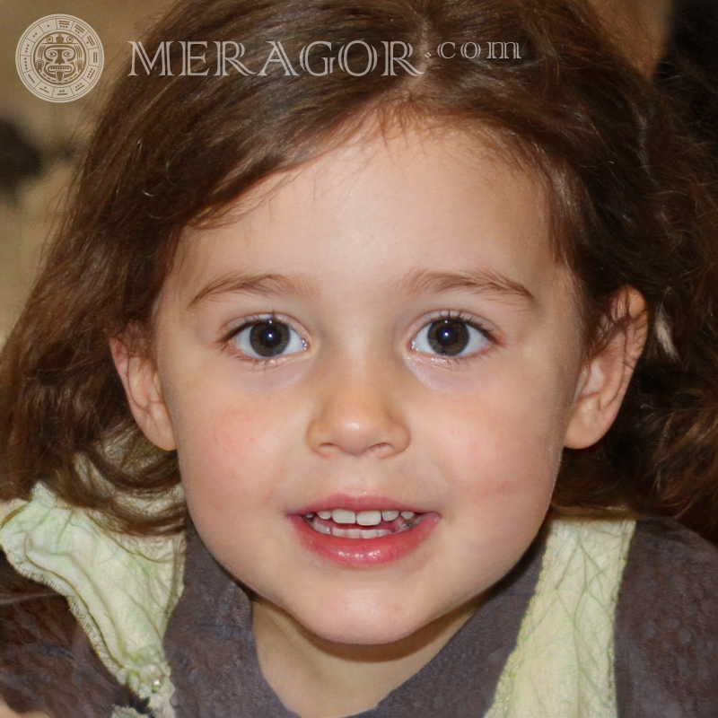 Sitio web de Meragor de avatares infantiles Rostros de niñas pequeñas Europeos Rusos Niñas