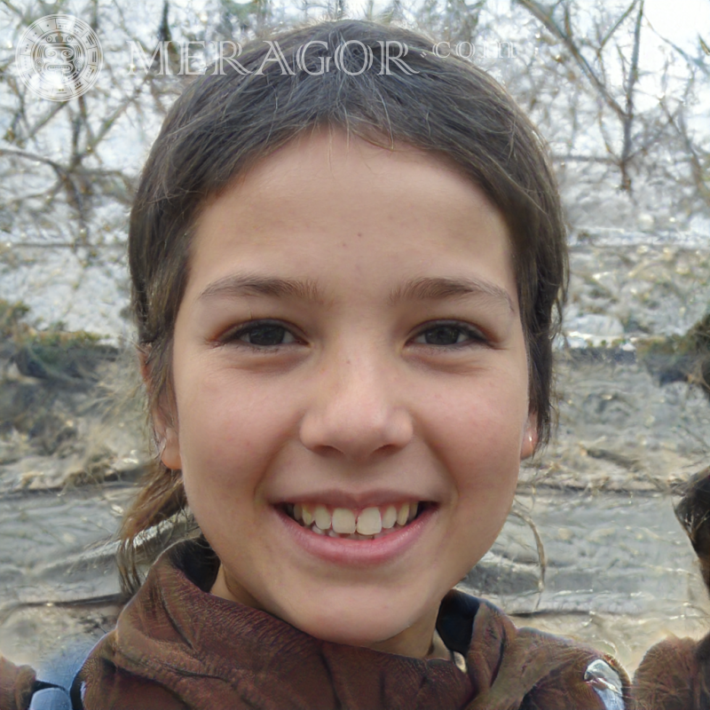 Mädchengesicht für Registrierungsseite Gesichter von kleinen Mädchen Europäer Russen Maedchen