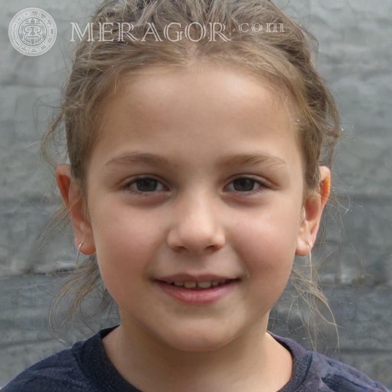 Girl's face for registration in good quality Faces of small girls Europeans Russians Small girls