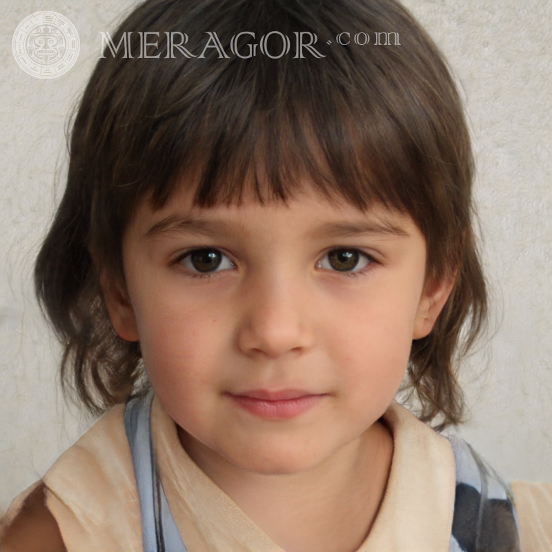Foto von kleinen Mädchen Gesichter von kleinen Mädchen Europäer Russen Maedchen