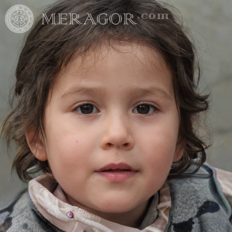 Porträts von kleinen Mädchen herunterladen Gesichter von kleinen Mädchen Europäer Russen Maedchen