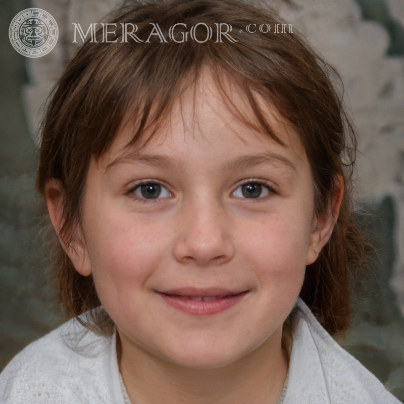 Porträts von Mädchen Gesichter von kleinen Mädchen Europäer Russen Maedchen
