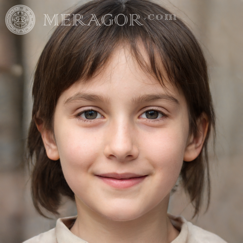 Portraits of beautiful girls Faces of small girls Europeans Russians Small girls