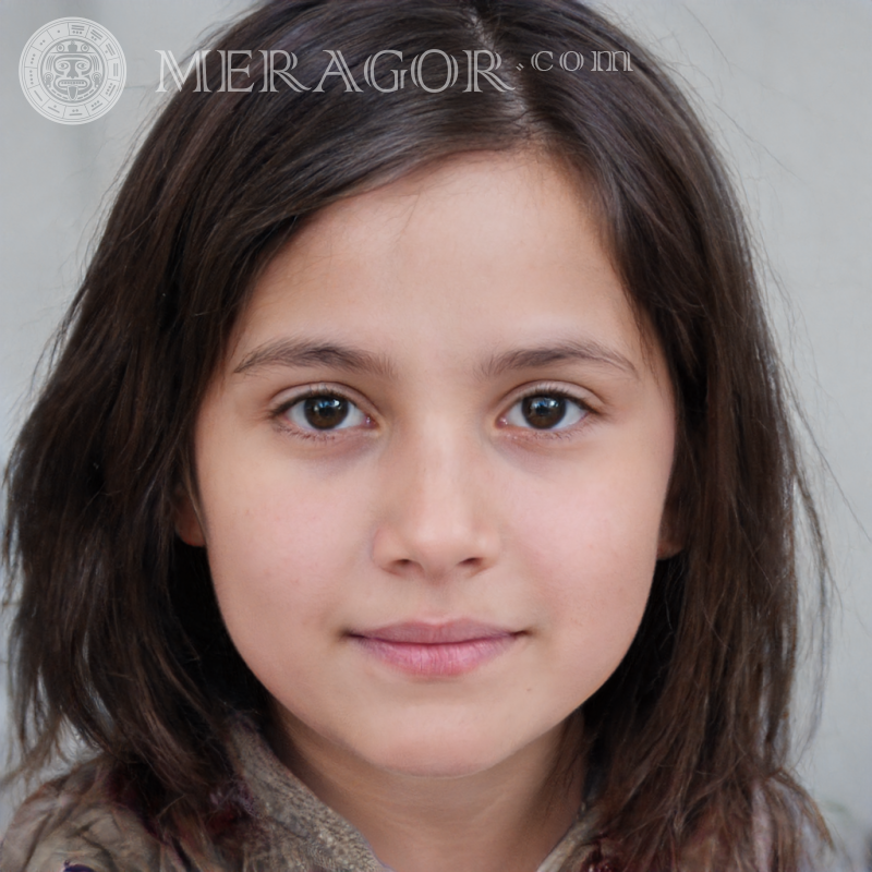 Fotos de caras de niñas en documentos Rostros de niñas pequeñas Europeos Rusos Niñas
