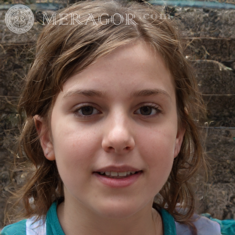 Gesichtsgenerator für Mädchen | 5 Gesichter von kleinen Mädchen Europäer Russen Maedchen