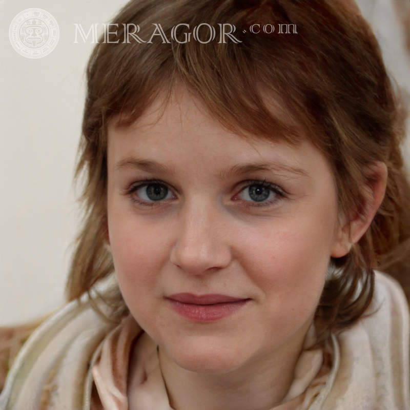 Foto von Mädchengesicht für die Seite Gesichter von kleinen Mädchen Europäer Russen Maedchen